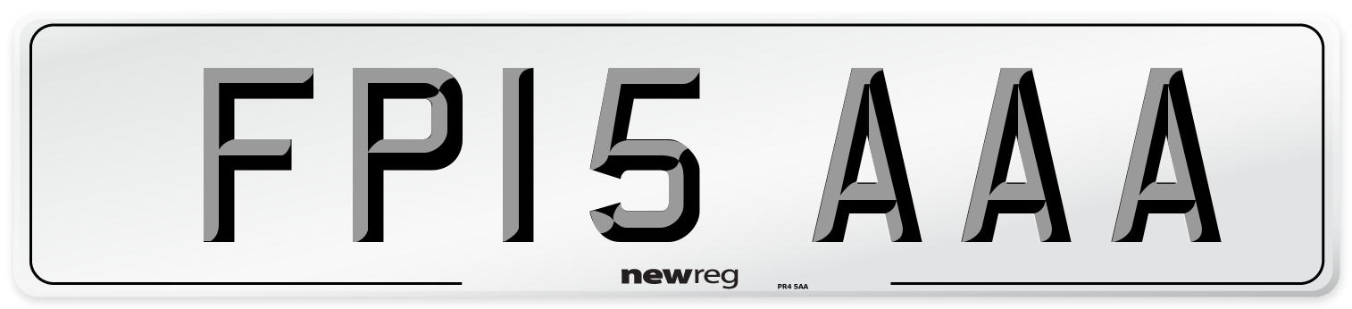 FP15 AAA Number Plate from New Reg